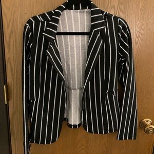 Black and white stripped blazer